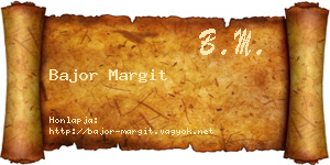 Bajor Margit névjegykártya